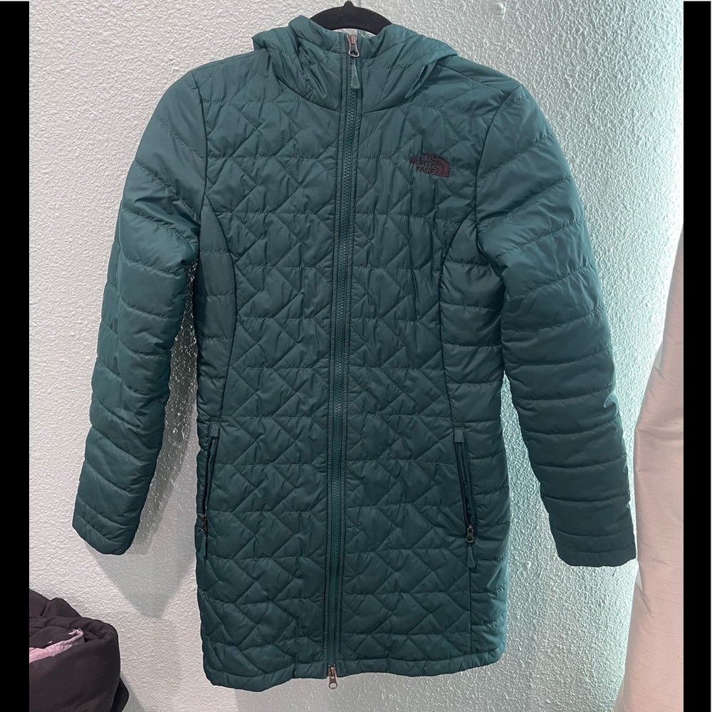 The North Face Women's Teal Quilted Puffer Coat